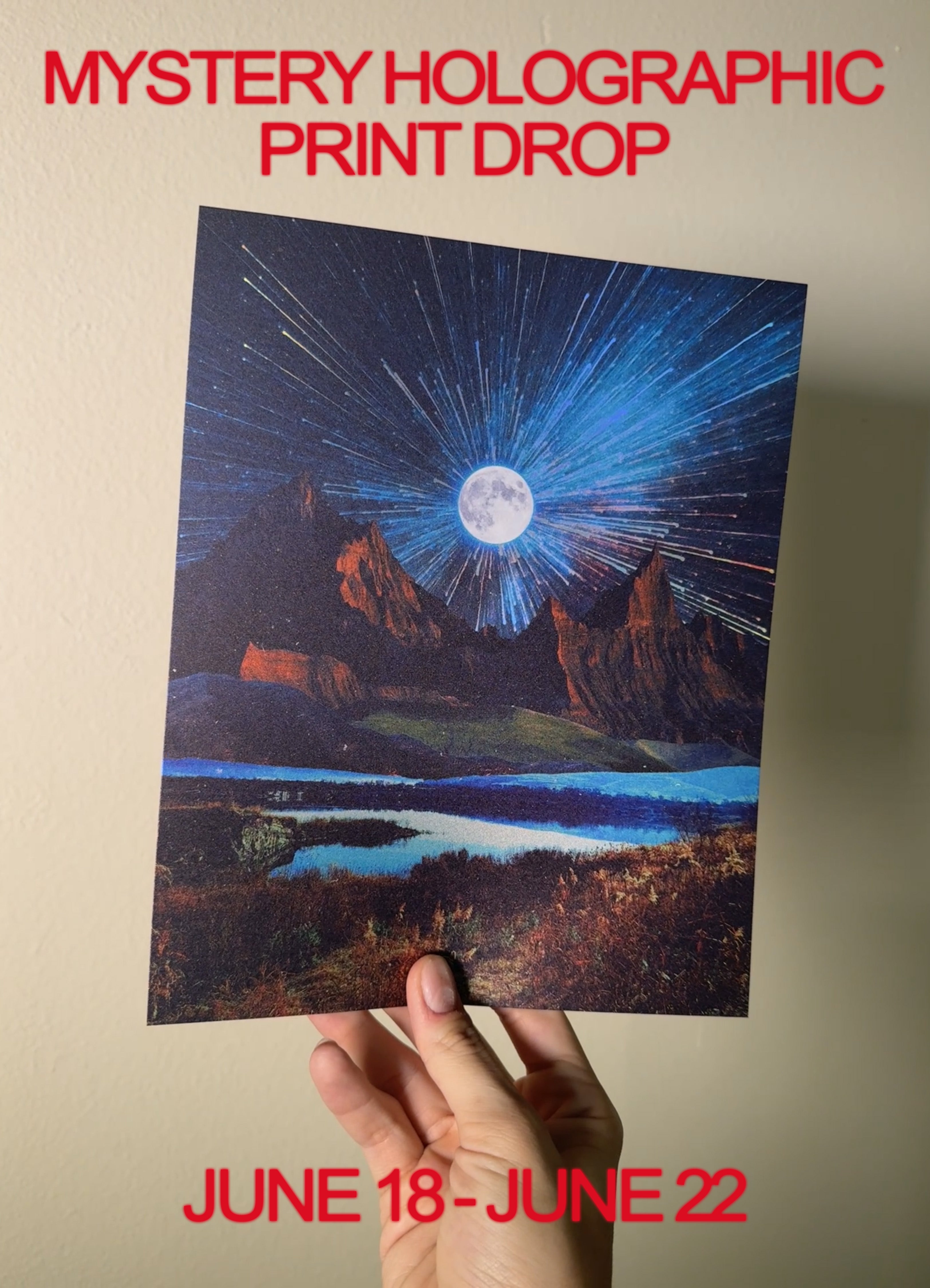 MYSTERY HOLOGRAPHIC PRINT