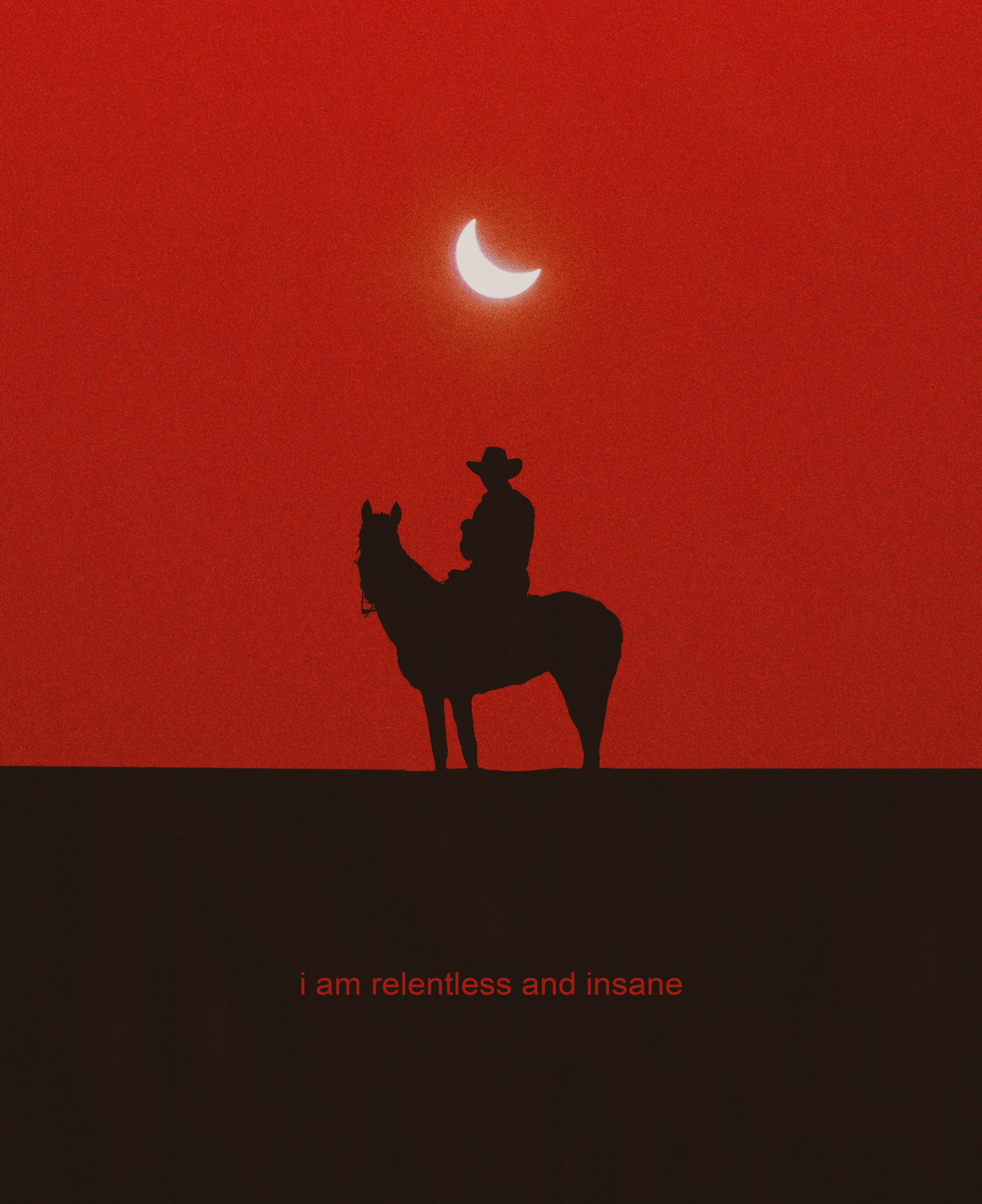 I am relentless and insane Print