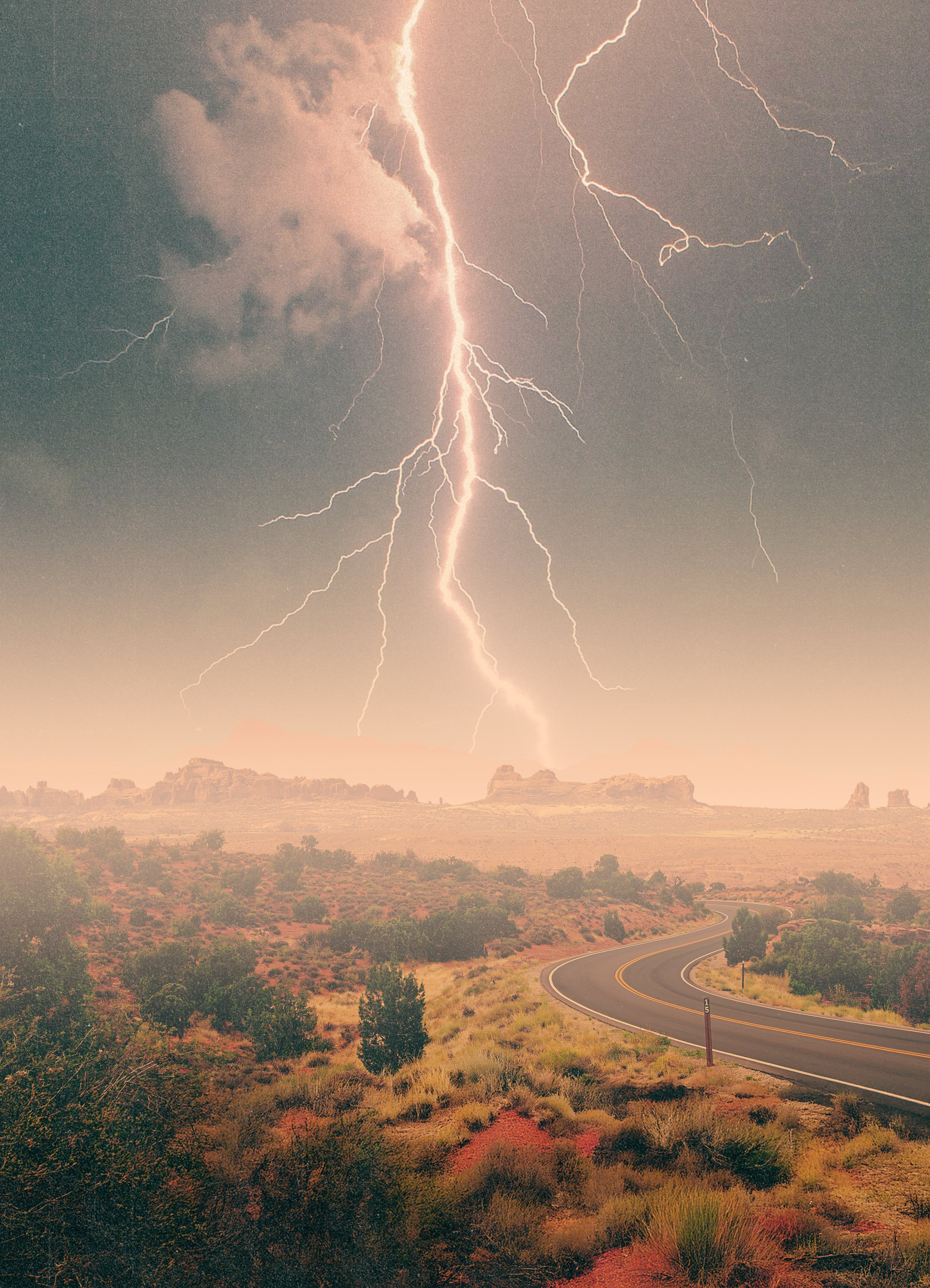 Lightning Out West, 2025 Print