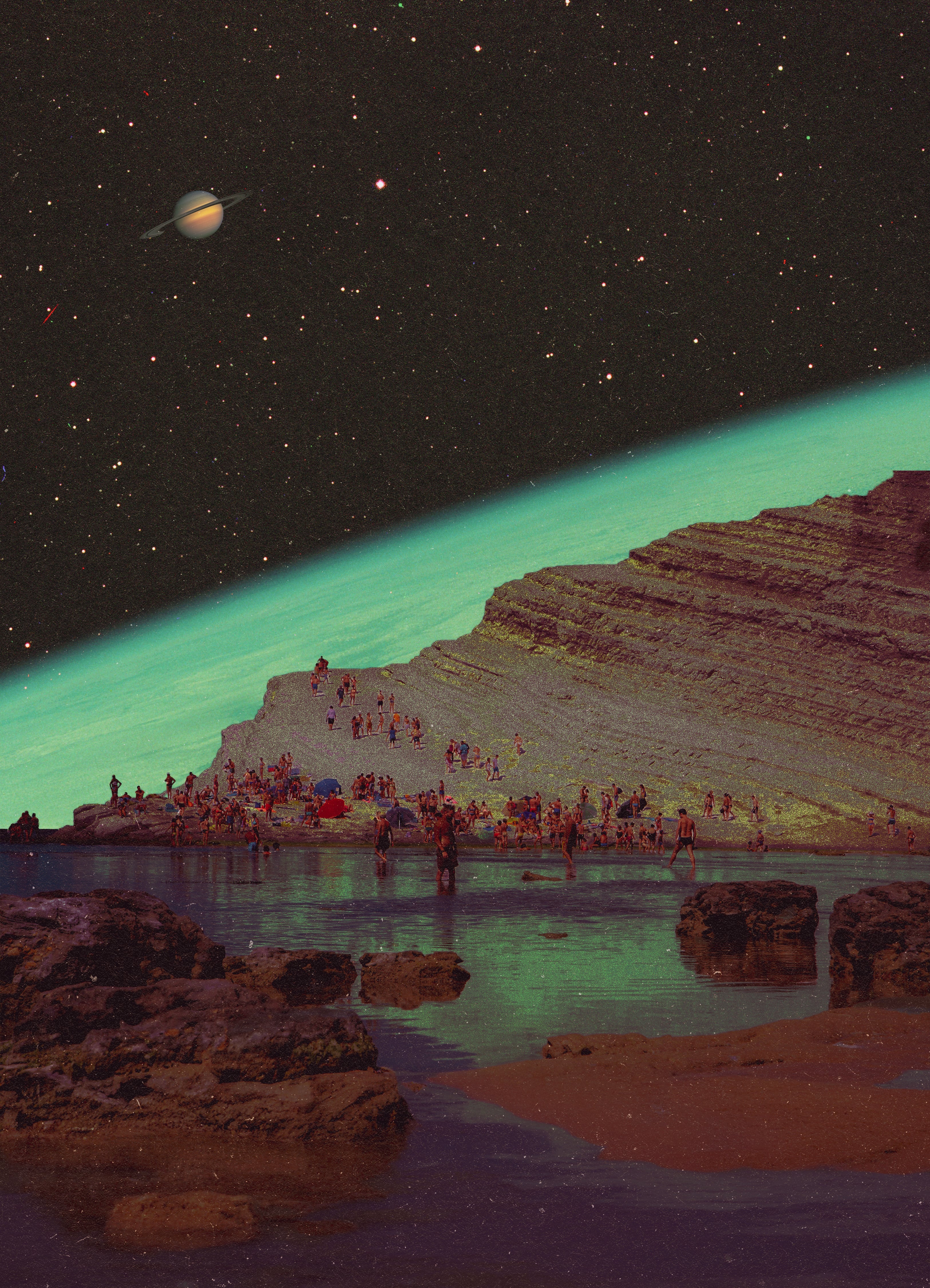 Neon Beach, 2025 Print